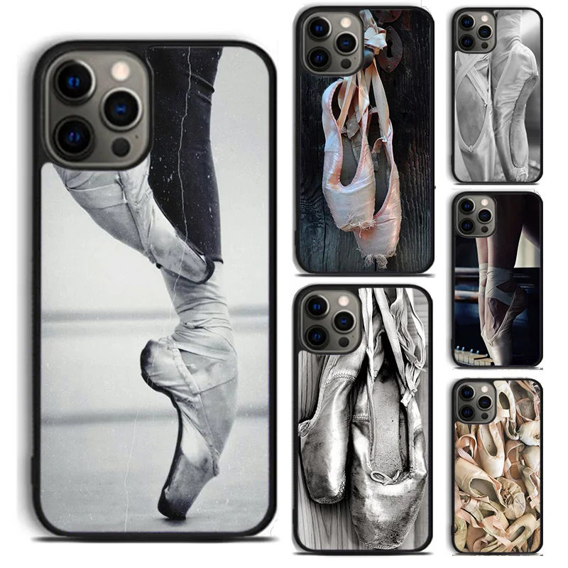 Ballerina En Pointe Ballet Slippers Shoes Dance Dancer phone Case For iPhone 16 15 14 Plus XR XS apple 16 11 12 13Pro Max coque