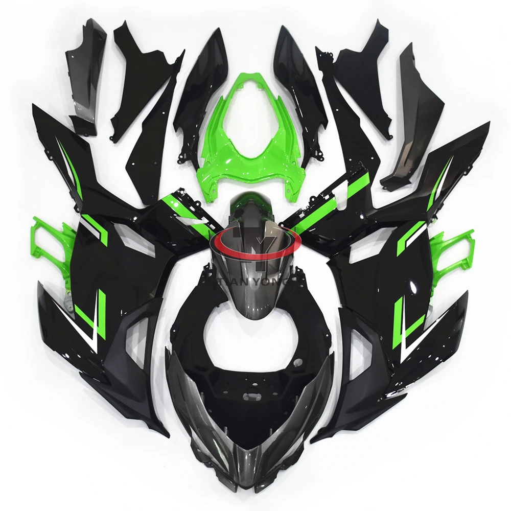 Bright green with floral black Motorcycle For Ninja400 ninja 400 EX400 2018-2024 2020 Full Fairing Kit Bodywork Cowling