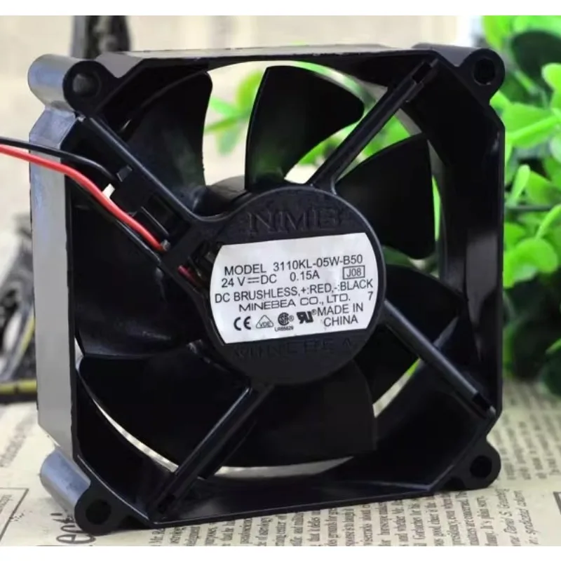 New Cooler Fan for NMB 3110KL-05W-B50 24V 0.15A 8CM 8025 Inverter Cooling Fan 80*80*25MM
