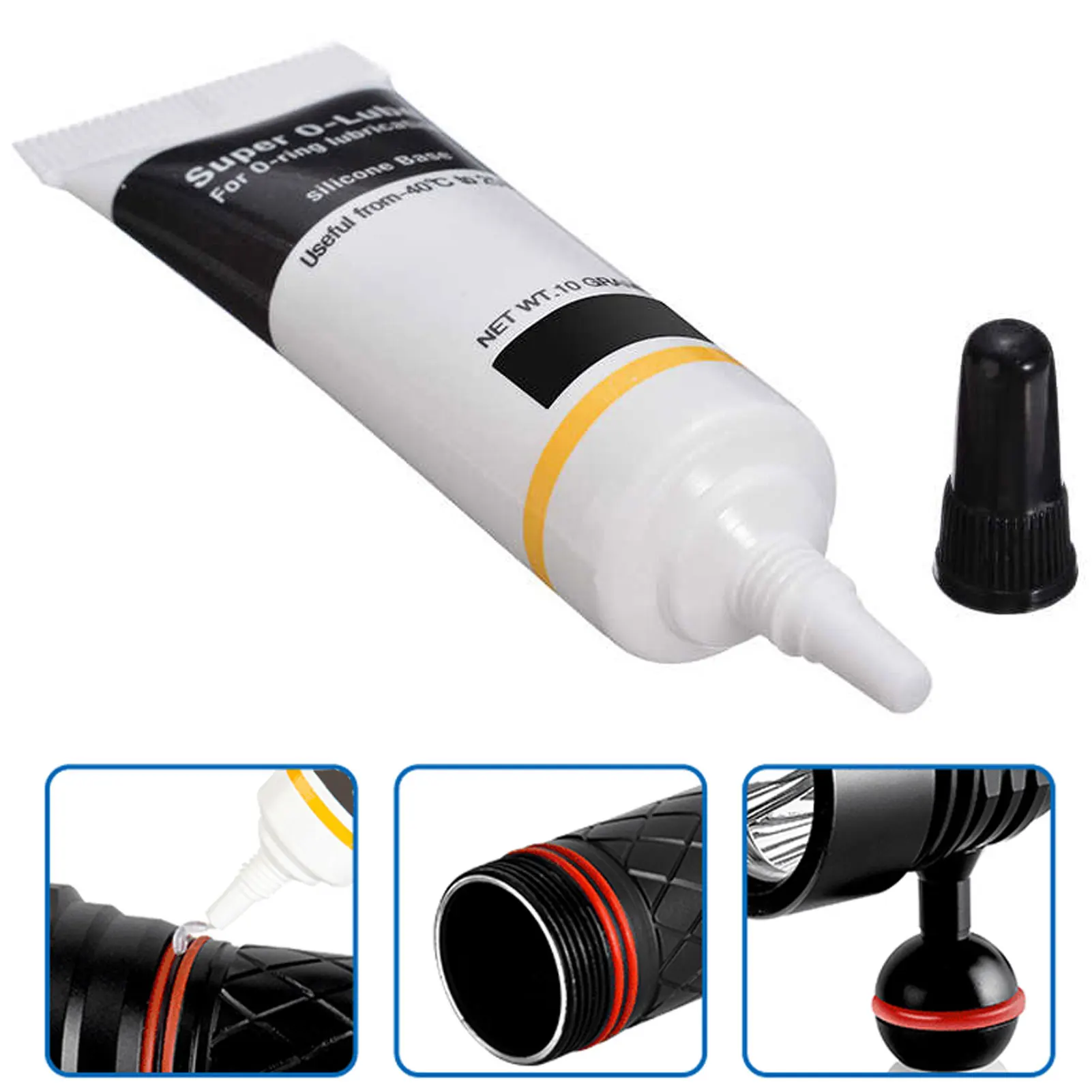 10g Silicone Lubricant Grease Tube Non-Toxic Premium Performance Lubricant for Repairing A Leaky Faucet