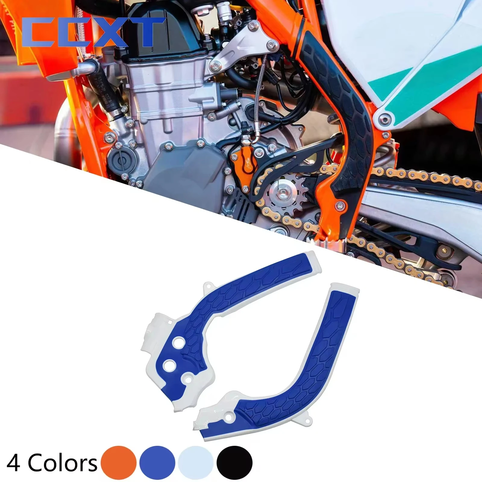 

Motorcycle X-Grip Frame Guard Protection Cover For KTM SX SXF EXC EXCF XCW 125-505 For Husqvarn FC FE TC TE TX 125-501 Universal