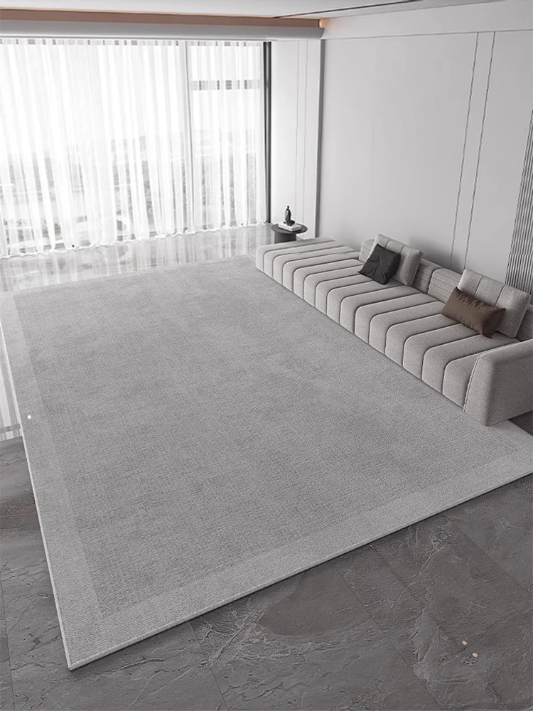 Light Grey Carpet Luxurious Geometric Stripes Living Room Carpets Large Size Decorative Rugs Comfortable Easy Clean Bedroom Rug