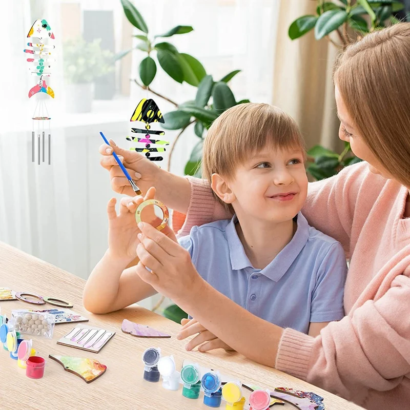 Kits de hacer un carillón de viento-artes y manualidades para niños de 4, 5, 6, 7 y 8 años, regalos de cumpleaños y Navidad