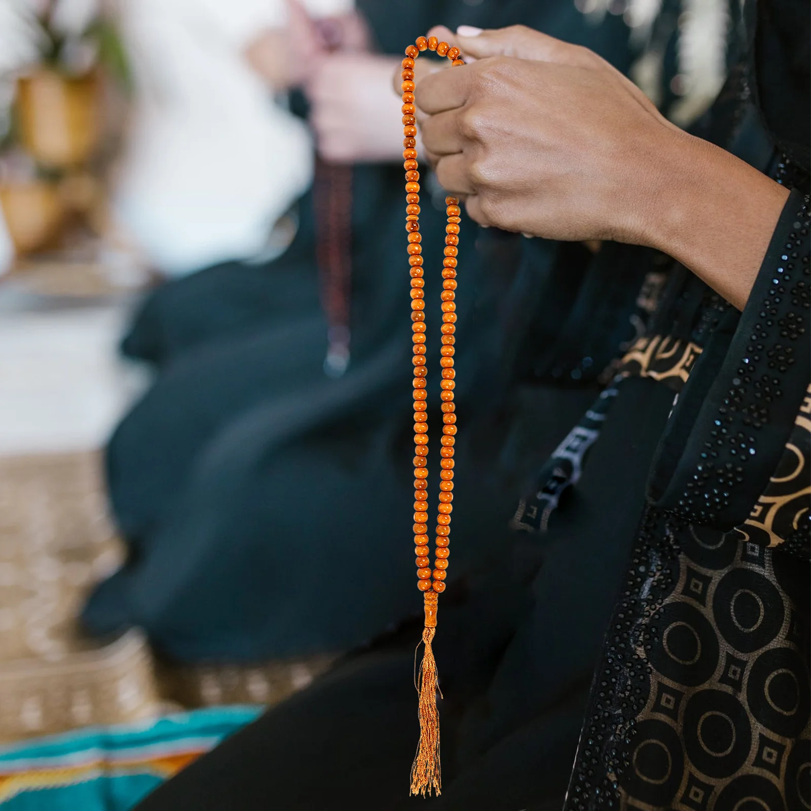 

Misbaha Ceremony Beads Beaded Bracelet Muslim Rosary Decorative Holding Delicate Prayer