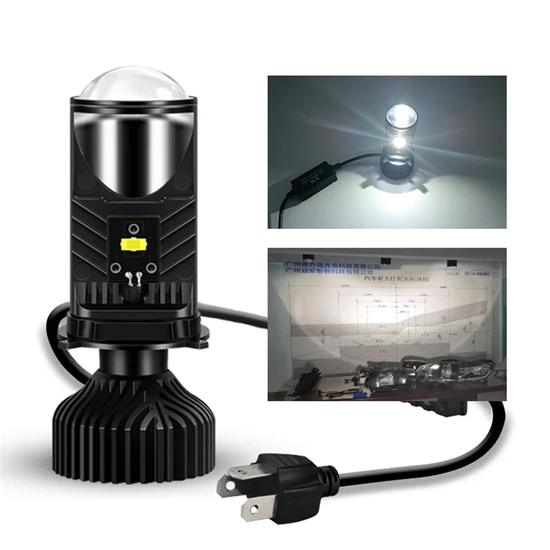 Y9 Led H4 Car Headlight Led Projector Lens with Turbo Focos Led Lights for Cars