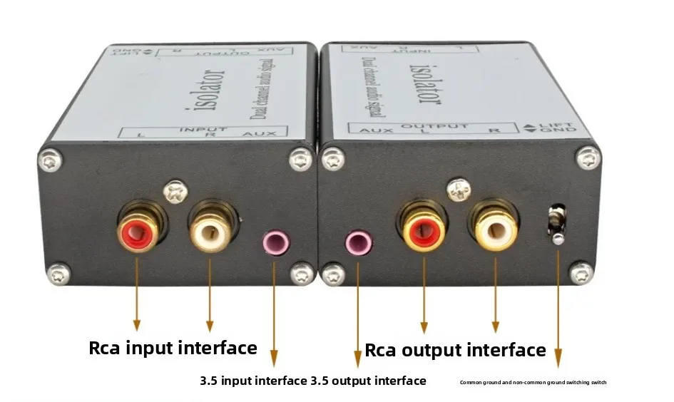 RCA-2 Audio Isolator, Audio Current Sound Canceller 3.5 Lotus Computer Noise Isolation