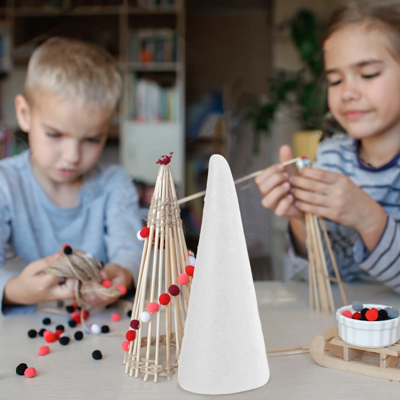 

5Pcs Blank Foam Cone Craft Material for DIY Projects and Desktop Decorations Great for Cultivating Imagination and Creativity