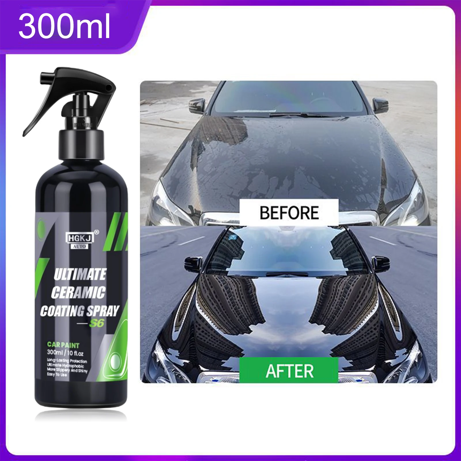 300/100/50ml Ceramic Coating For Cars Paint Mirror Shine Crystal Wax Spray Nano Hydrophobic Anti-fouling Car Cleaning Products