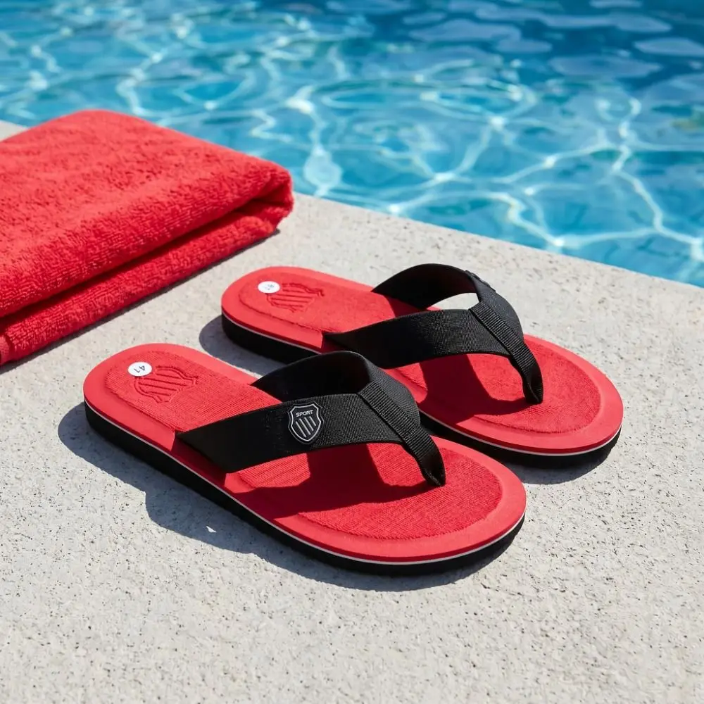 

Male Flat Beach Sandals Casual Shoes Flip Flops EVA Soft Soled Men Slippers House