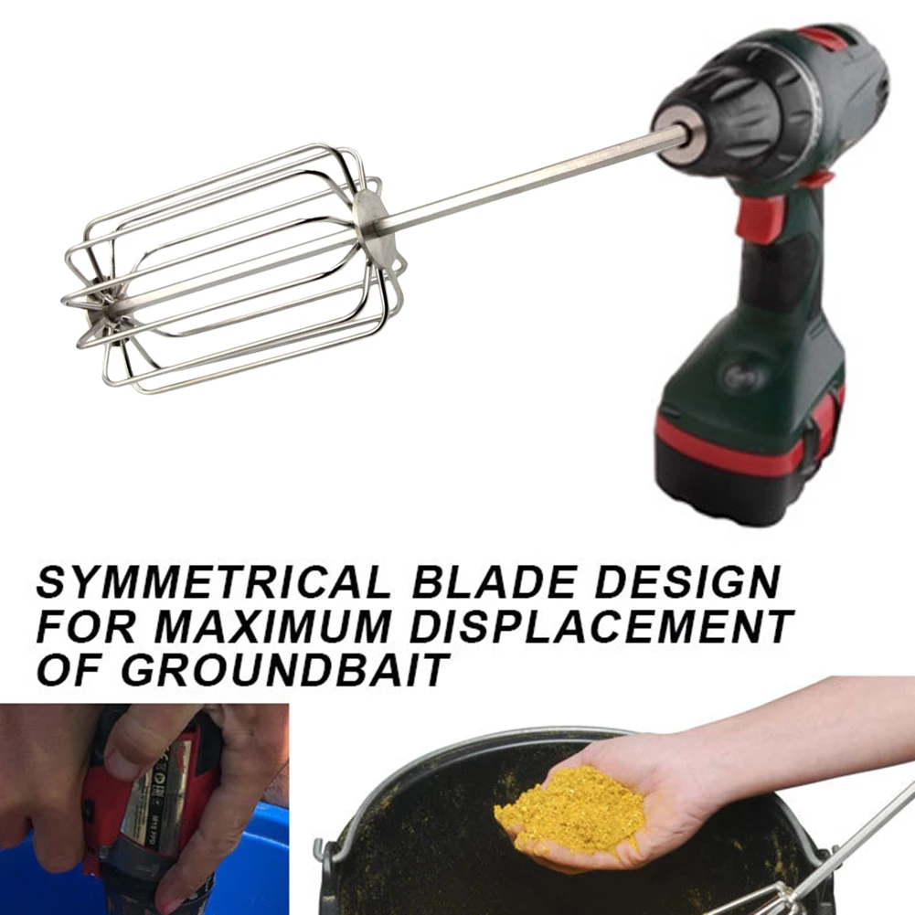 

Миксер для прикормки и наживки для карповой ловли, лопатки из нержавеющей стали, для смешивания прикормки и наживки, рыболовные снасти для карповой ловли