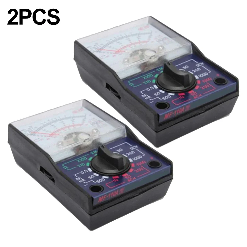 2PC MF-110A Pointer Multimeter DC/AC 1000V Voltmeter 250mA Ammeter Meter Analog Multimeter Multi Tester For Electrical Maintenan