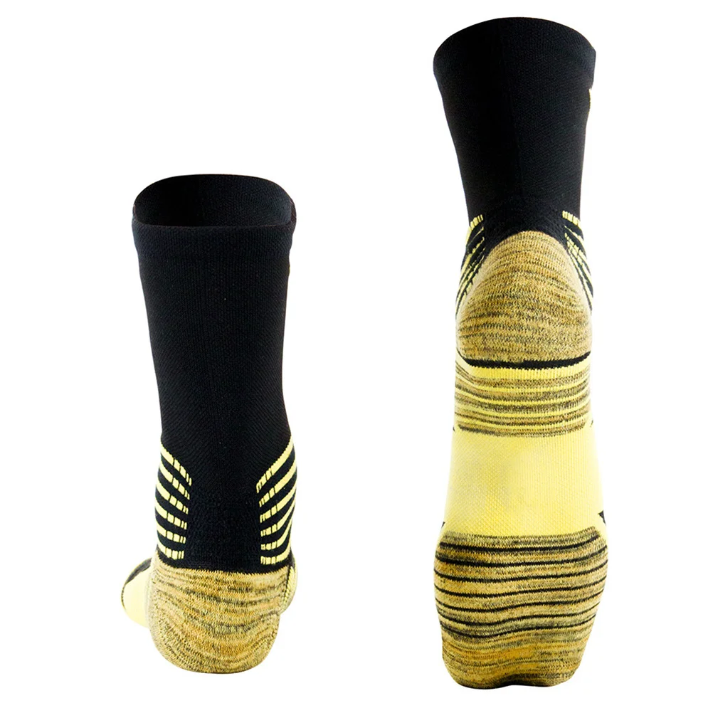 1 par-loop meias esportivas respiráveis absorção de suor meias de fitness amarelo tamanho adultos 38 41 perfeito para correr