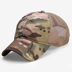 Men Large Size Camouflage Mesh Baseball Cap Trucker Hat Breathable Big Head Spring Summer Sun Caps Adjustable