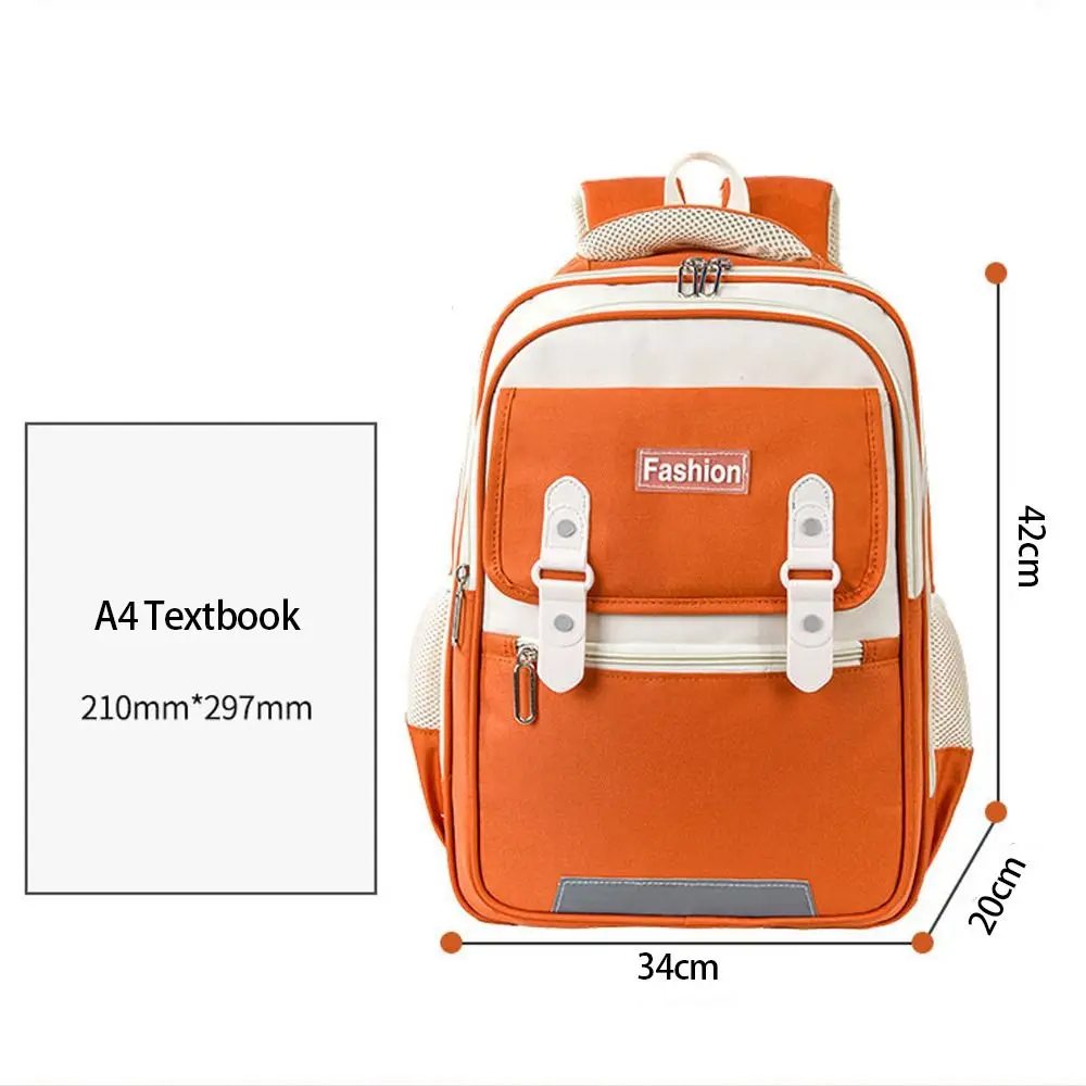 Fashion Waterproof Backpack Large Capacity Spine Protection School Bag Lightweight Load Reduction Shoulder Bag Unisex