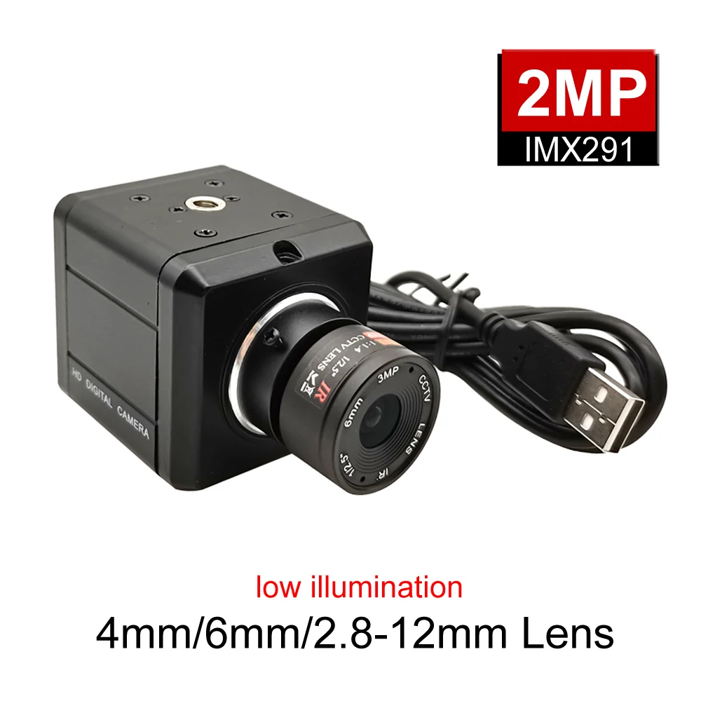 

0.001Lux Low Illumination Starlight 2MP IMX291 Sensor 30fps Industrial USB Webcam Manual Zoom Lens UVC OTG Usb Video Camera