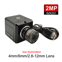 0.001Lux Low Illumination Starlight 2MP IMX291 Sensor 30fps Industrial USB Webcam Manual Zoom Lens UVC OTG Usb Video Camera