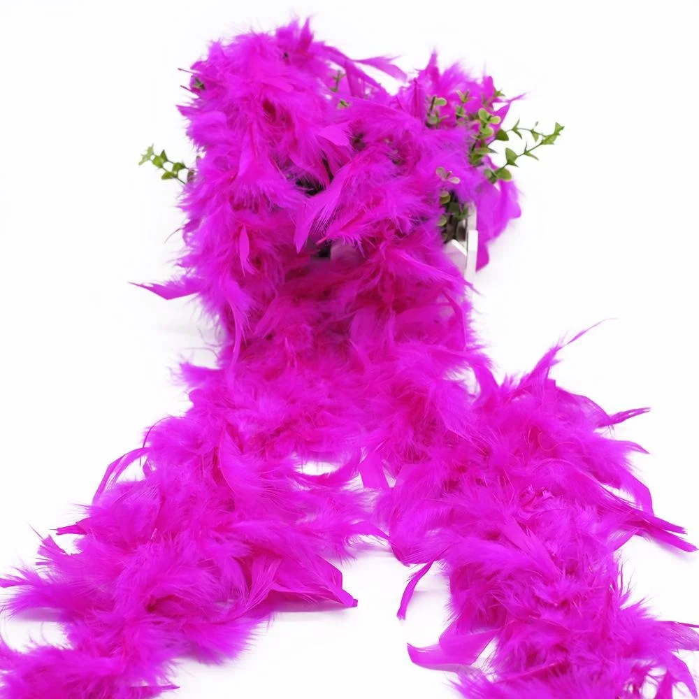 2M Handcraft Fluffy Feather Boas Scarf Clothes for Wedding Valentine Day Party Decoration Performance Dance Costume Accessories