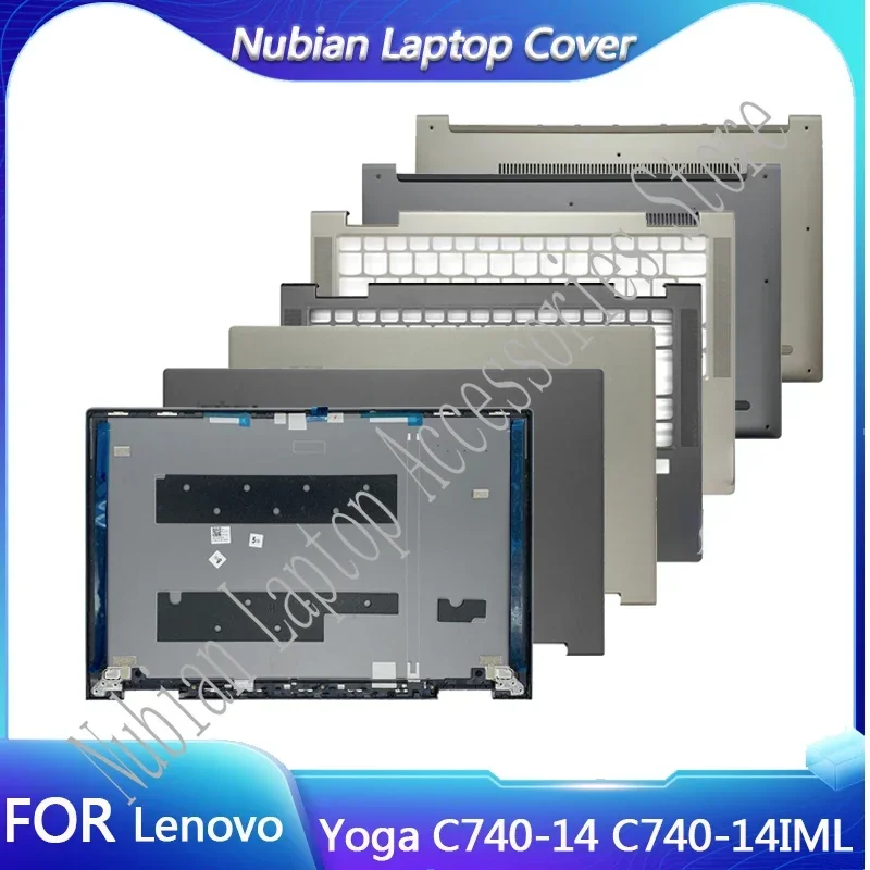 Para lenovo C740-14 C740-14IML notebook lcd capa traseira/descanso de palma/caixa inferior ouro/cinza escudo