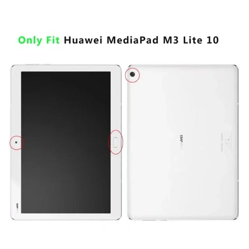 For Huawei MediaPad M3 Lite 10 Case Rugged SIlicone Shokproof Cover Stand Tablet Shell For Huawei M3 Lite 10 BAH-W09/AL00 10.1"