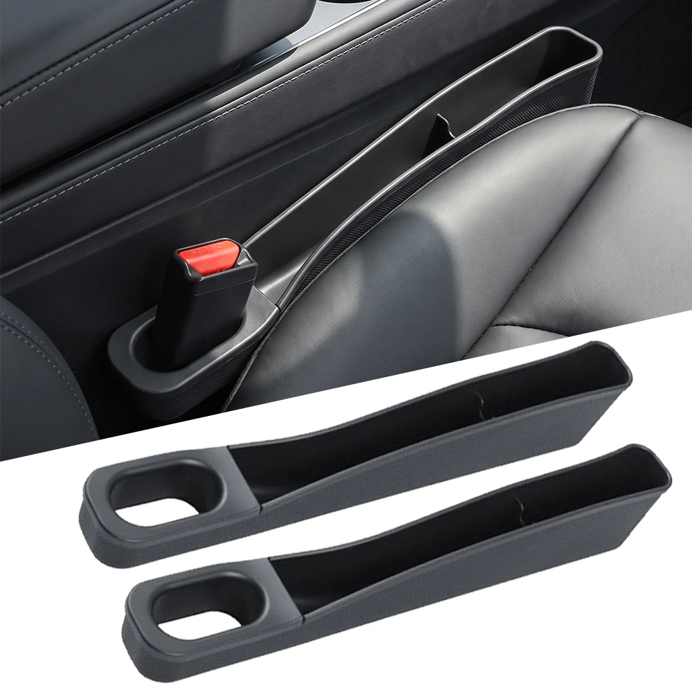 For Tesla Model 3 Highland Model Y Juniper Model Y Model 3 Car Seat Gap Filler Organizer Seat Gap Plug Strip Crevice Storage Box