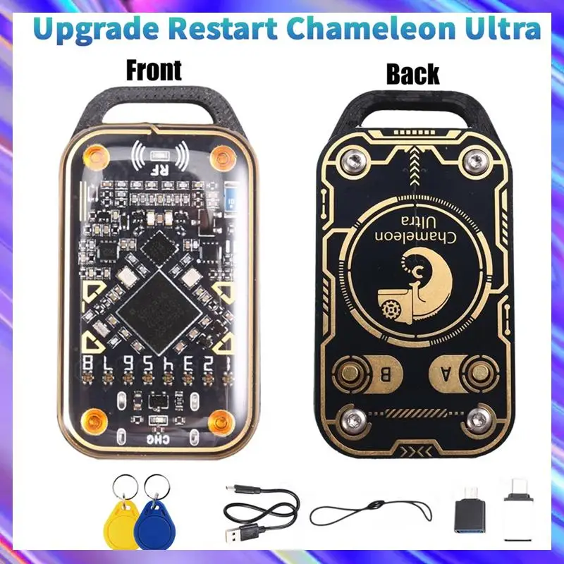 

A24U Chameleon Ultra Smart Card Emulator RFID Smart Chip Reader+2XUID Keychain 125K 13.56M Card Decode NFC Duplicator Upgrade