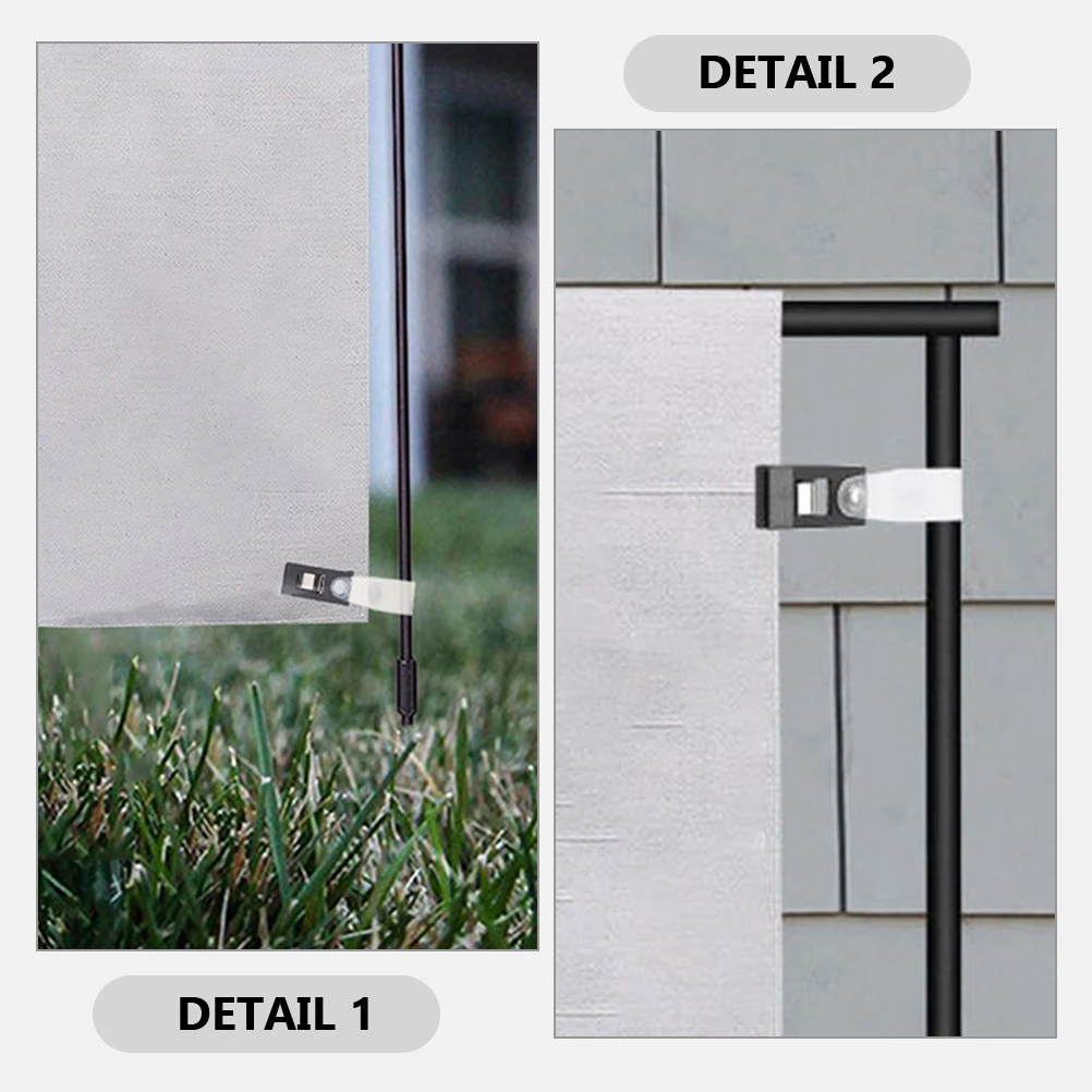 

30 Pcs Anti Wind Flag Clips Garden Banner Fixing Tool Durable Plastic Suitable Flags Easy Install Disassemble Prevent Tangle