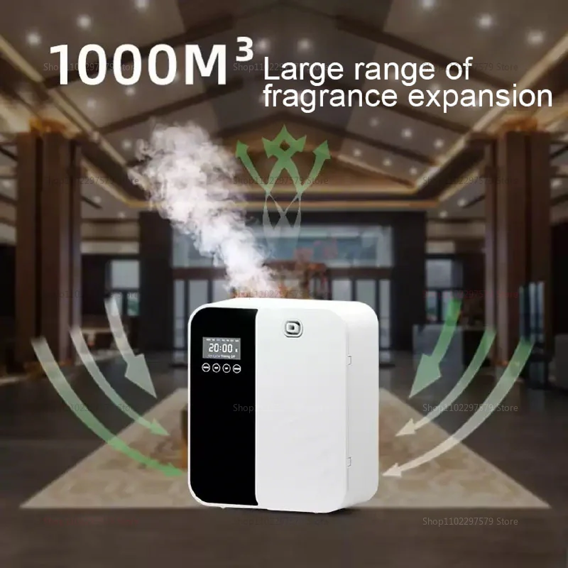 ناشر رائحة بدون ماء 1000 متر مكعب ماكينة رائحة كهربائية رائحة العطور الزيوت الأساسية معطّر الهواء سعة 500 مللي