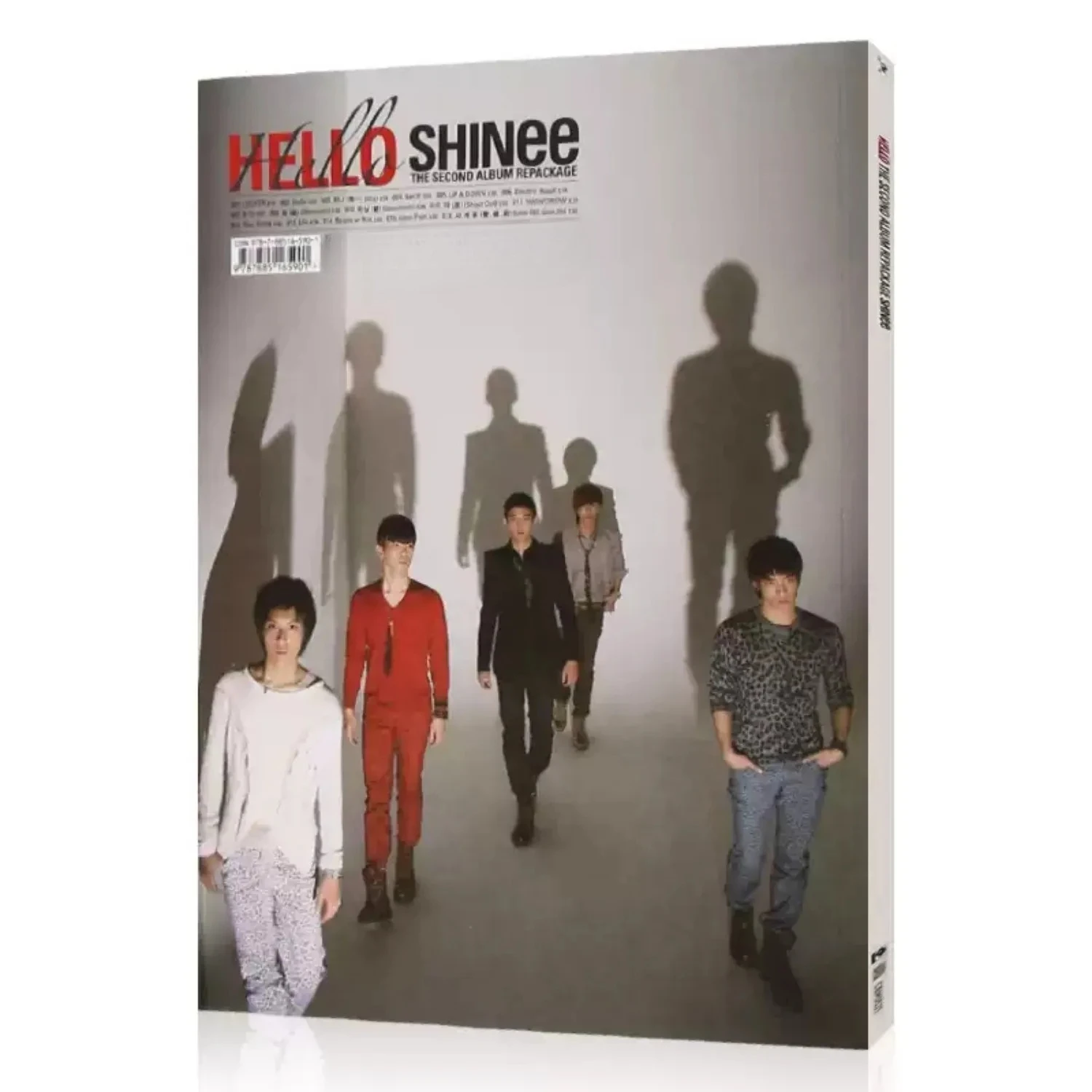 Idol Pop CD Plain White Base Casual Outfit Boy Group Portrait Cover Repackaged Album Collectible Kpop Audio Disc