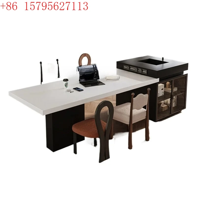 

Островный стол XL, встроенный бытовой направляющий стол из каменной плиты, кухонный бар, средний островной стол