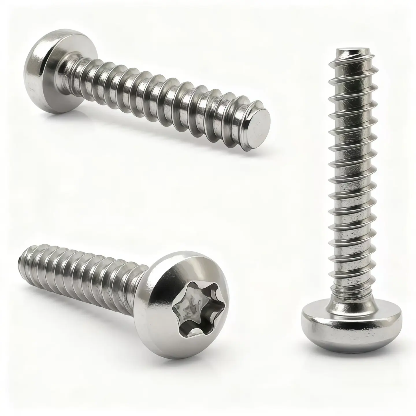 304 Stainless Steel Torx Pan Head Tapping Screw Flat Tail ST2.2/ST2.6/ST2.9/ST3/ST3.5~ST4.2,6-Pointed Star Screws Sheet Metal