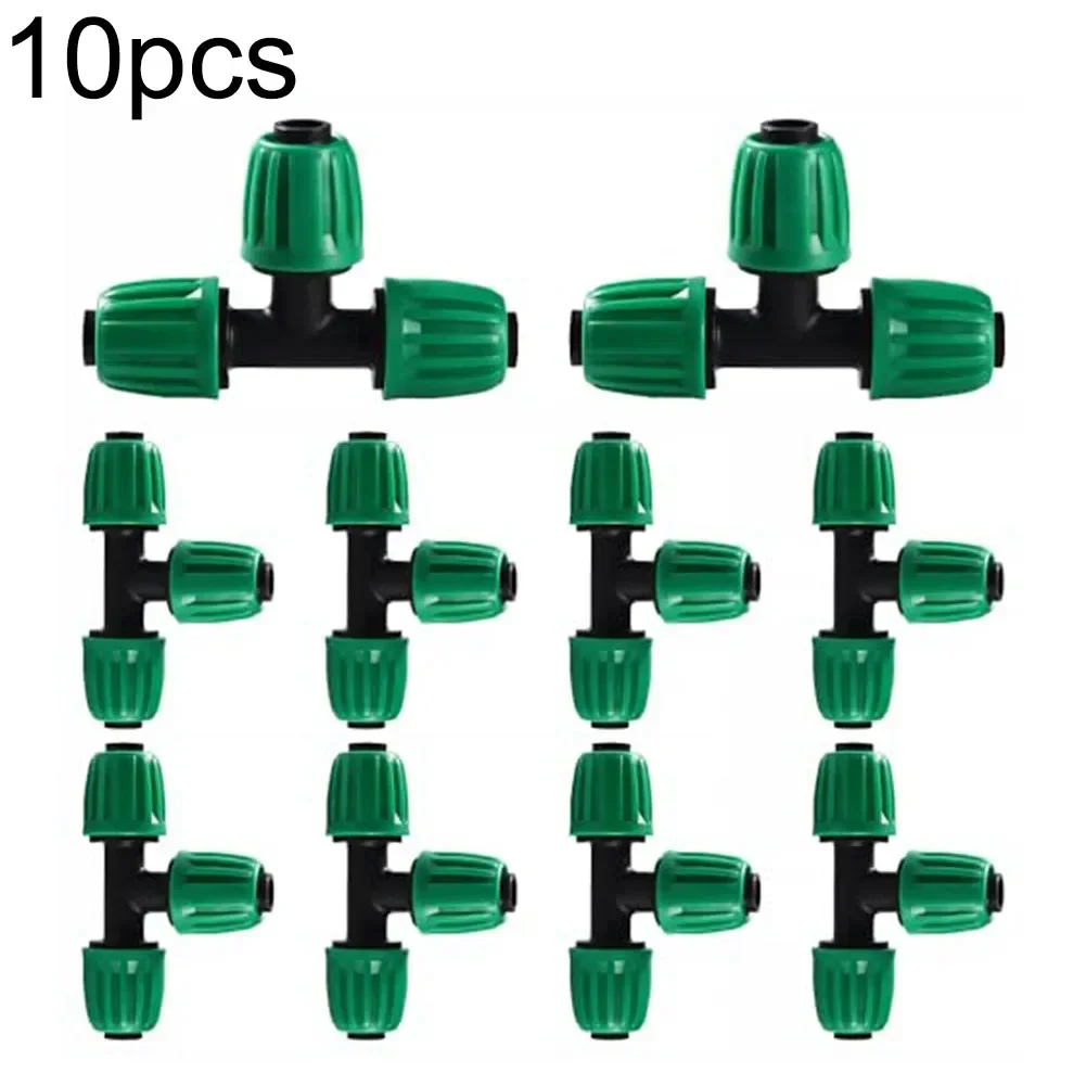 

16 Mm 3-Way Elbow Fittings Outdoor Irrigation Convenient Water Distribution Easy Installation 10pcs Drip Irrigation Fittings