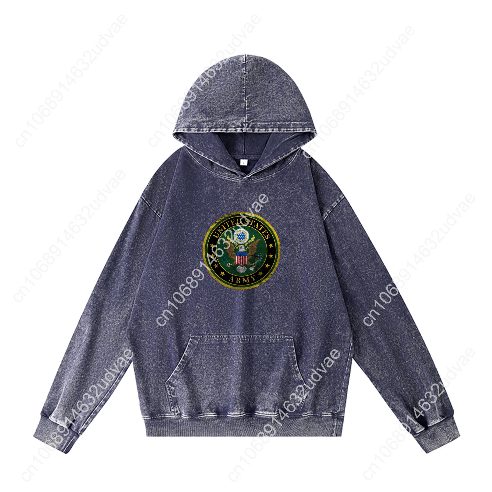 United States Army Hoodies Retro Hooded Sweatshirt Man Woman Teenager Vintage Pullover Sweat Shirt with Pocket Customized Tops