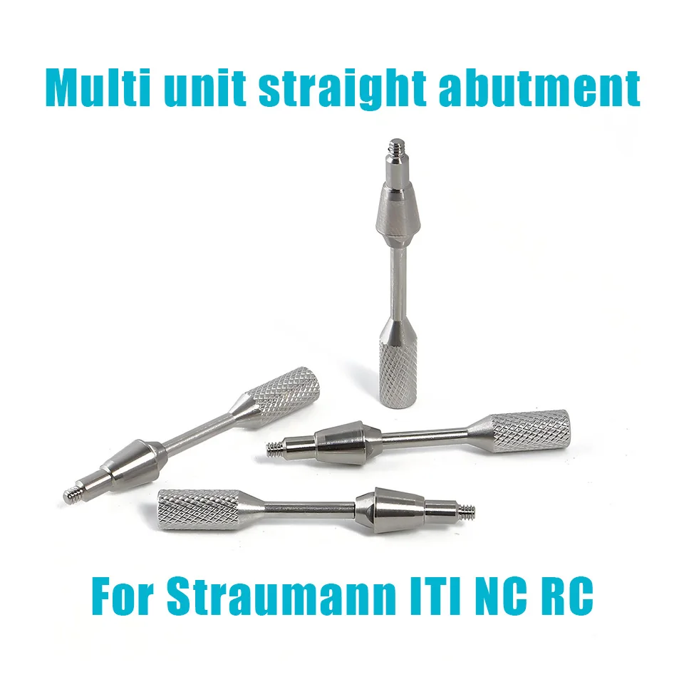 10Pcs Dental Multi Unit Straight Abutment Screw Retained Prosthetic Compatible with ITI Straumann System Titanium Dentistry