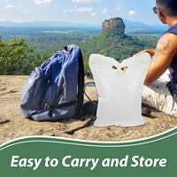 Portable Camping Shower Bag 20L Foldable Water Storage For Hiking Trekking Emergency Use Lightweight Outdoor Shower Kit Plastic