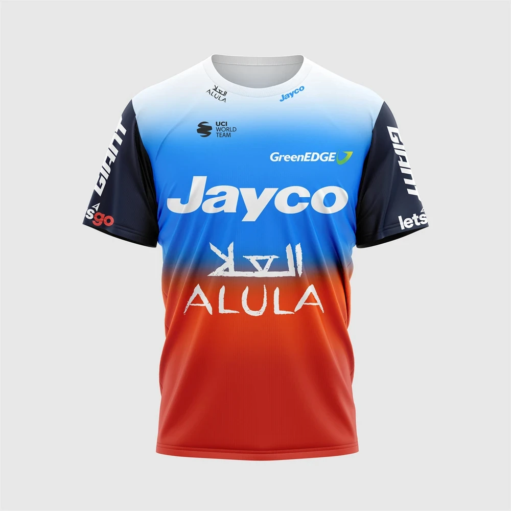 Training Wear Men's Tees Team JAYCO ALULA Cycling Jersey Quick-Dry T-shirt Outdoor 3D Sports Competition Clothing Women T Shirt