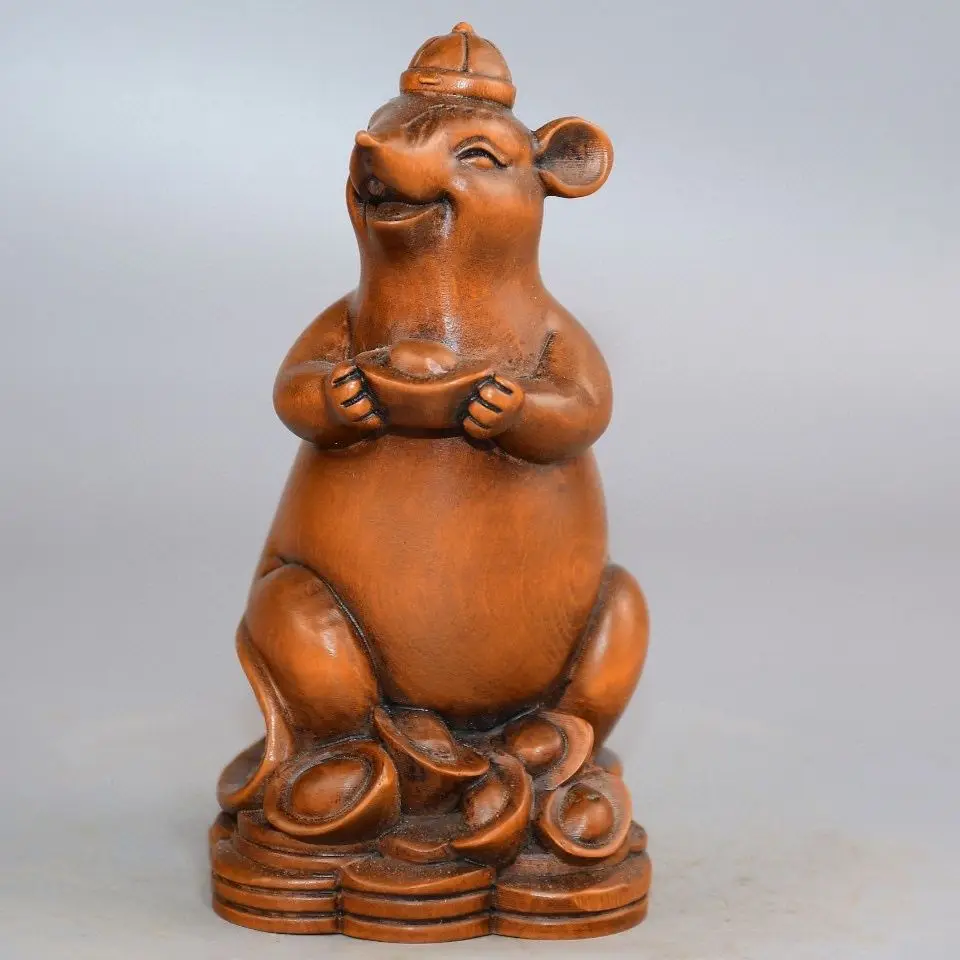 Fortune ingot mouse Statue Figurine Desktop Ornaments Home Decoration Crafts Tea Pet Decor