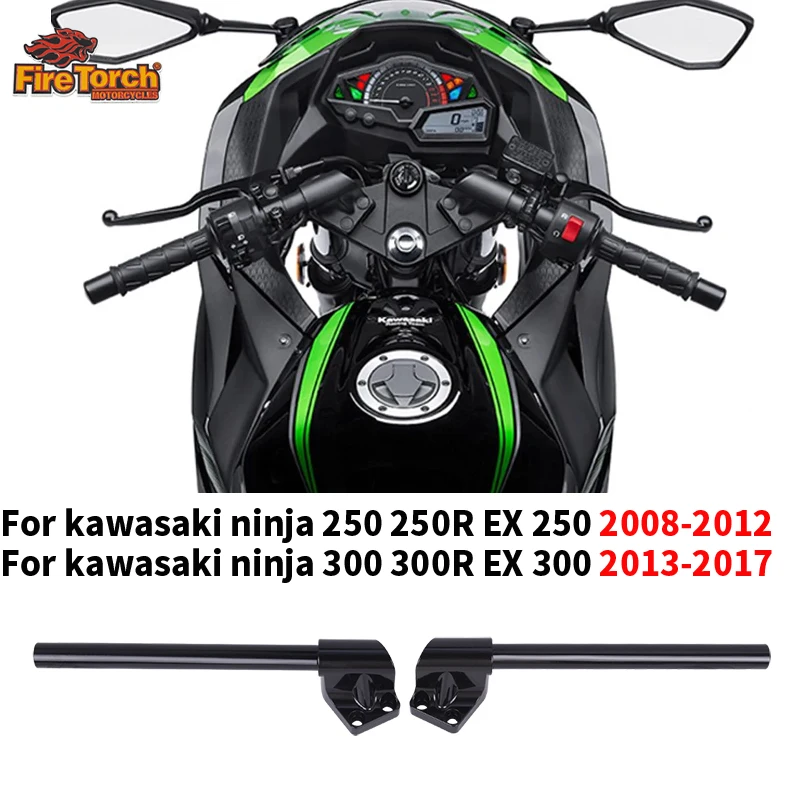 

Разделенная ручка руля мотоцикла для KAWASAKI Ninja 300 300R EX300 2013-2017 Ninja 200 200R EX200 2008-2012 ﻿