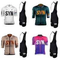 Summer SYN Team Cycling Set Women SYNDICATE Short sleeve Jersey and Bib Shorts Pro Race Bicycle Clothing Suit