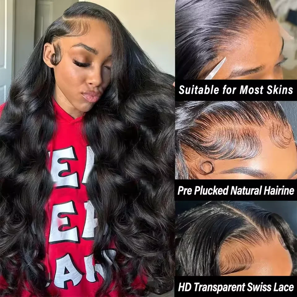 Body Wave Lace Front Wigs Human Hair 13x4 13x6 Transparent Lace Frontal Wig 220 Density Brazilian 4x4 Lace Closure Wig