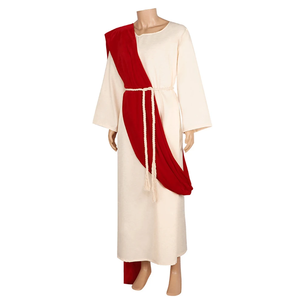 Conjunto romano de cosplay de halloween robe aristocrático grego fita vermelha terno de carnaval de halloween para senhoras, homens e mulheres, adulto