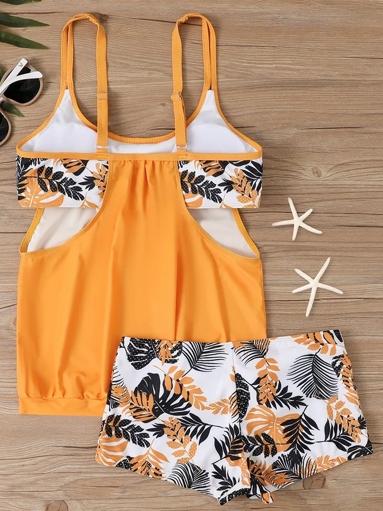L-5XL Plus Size High Waist Bikini Women's Push Up Large Size 3XL 4XL Swimsuit Summer Mujer Tummy Control Swimwear Bikini Sets view 5