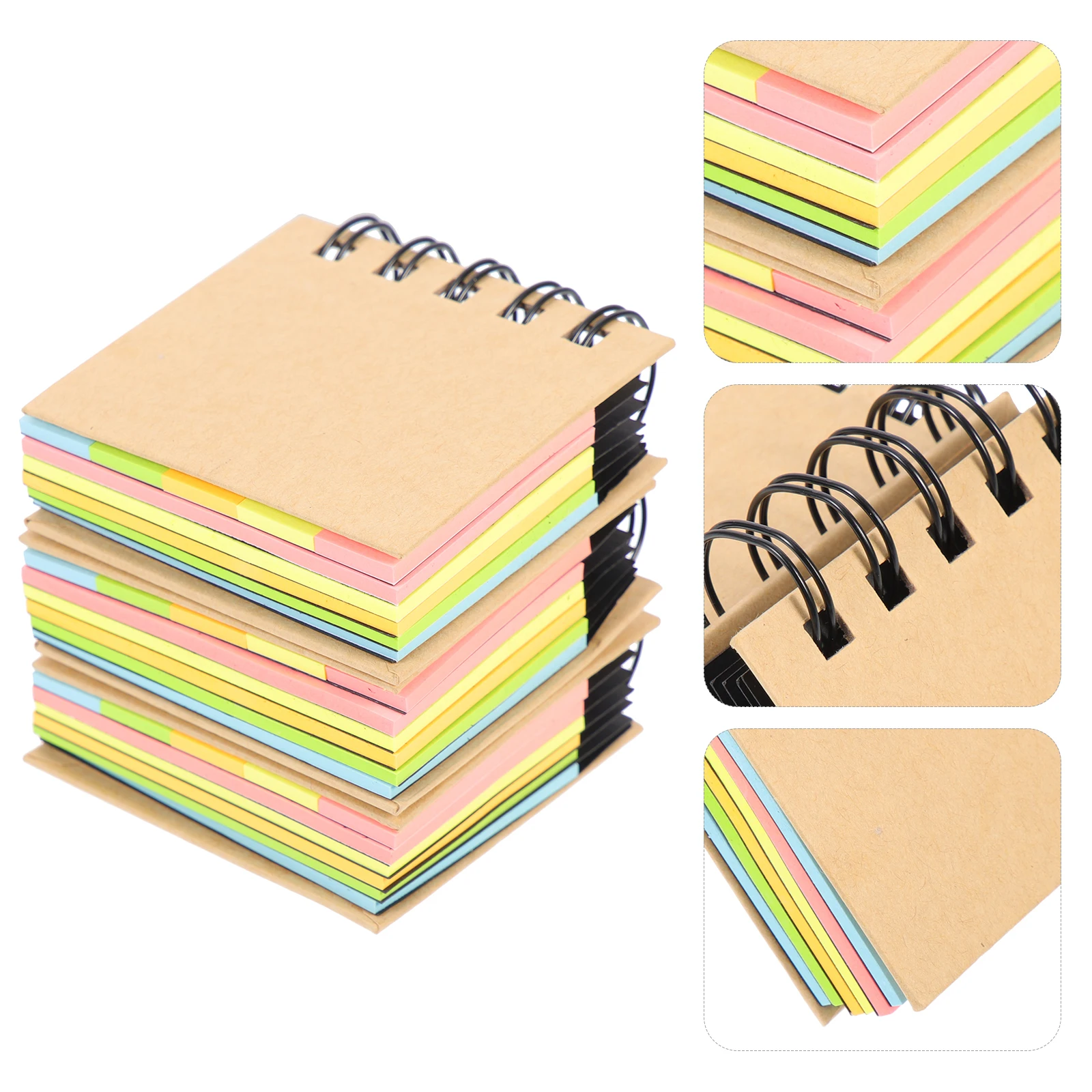 

3pcs Coil Notebooks Spiral Notepads Home Office Multi-function Writing Pad Portable School Smooth Surface