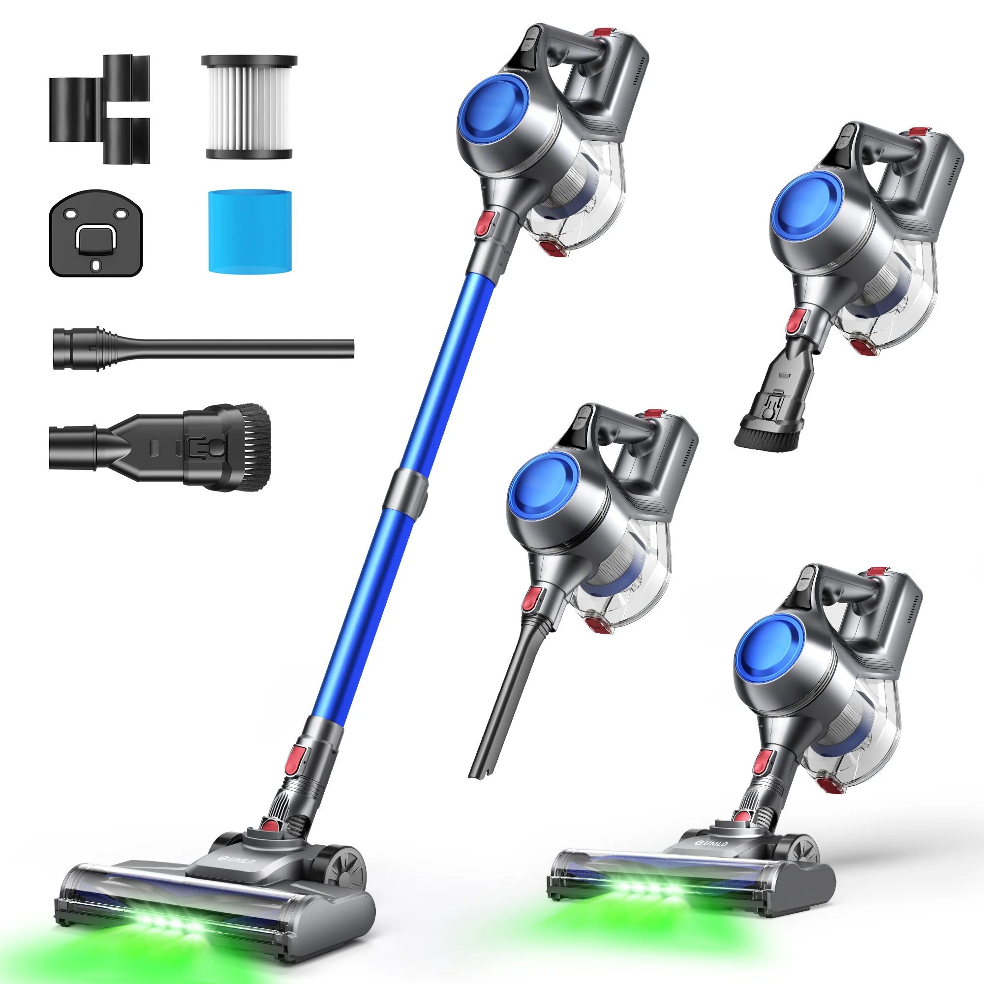 Aspirapolvere Senza Fili Vastorm N15, Potente Aspiratore Verticale Portatile con Display LED, 55 Minuti di Autonomia, Autoportante, per Tappeti e Peli