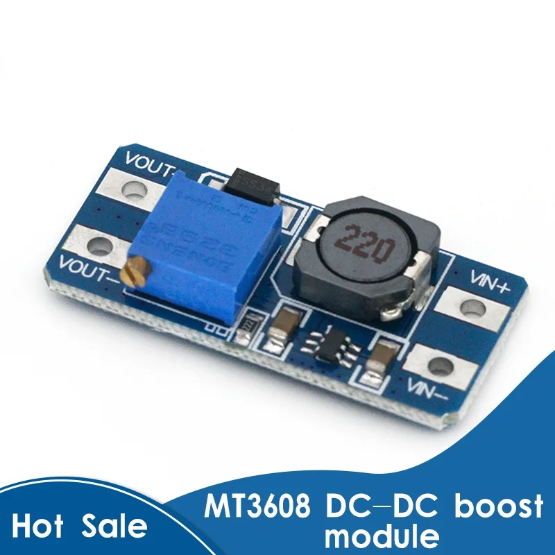 MT3608 DC-DC Konverter Step Up Modul Suplai Daya Peningkat Papan Step-Up Output Maksimal 28V 2A UNTUK Arduino