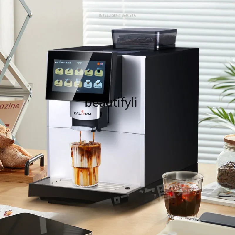 E132 E30 Auto Coffee Machine Commercial Espresso Intelligent Milk Coffee Machine Grinding Integrated
