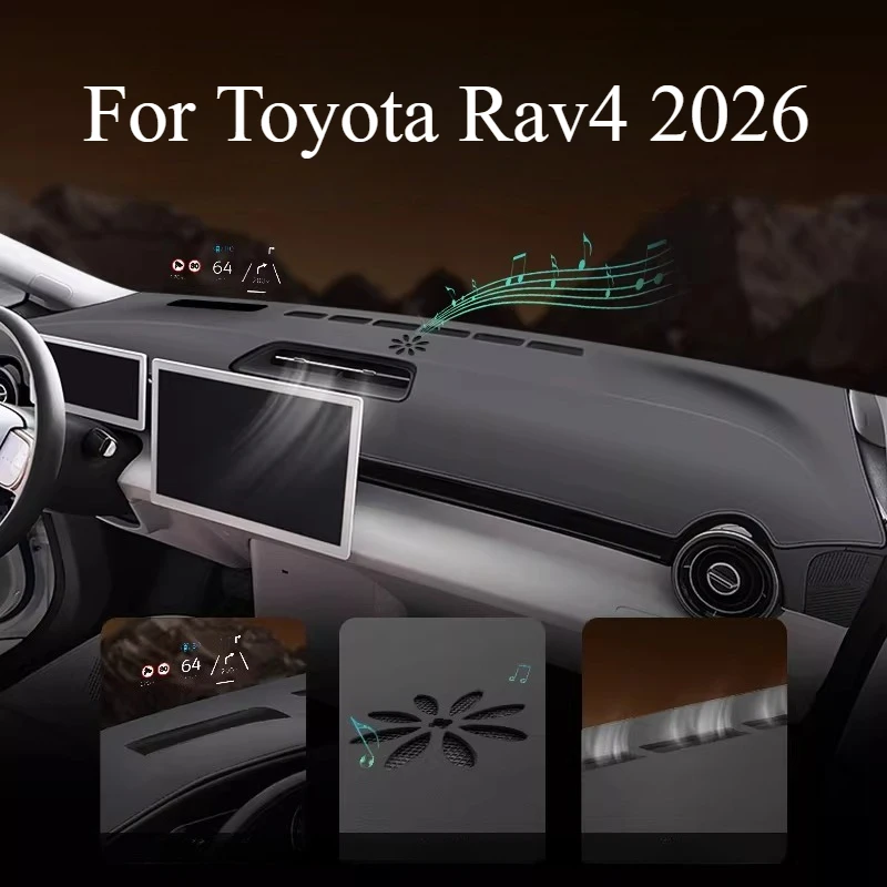 

Center Console Mat with Sun Protection and Anti Glare for Toyota RAV4 2026 Instrument Panel Car Decoration Supplies