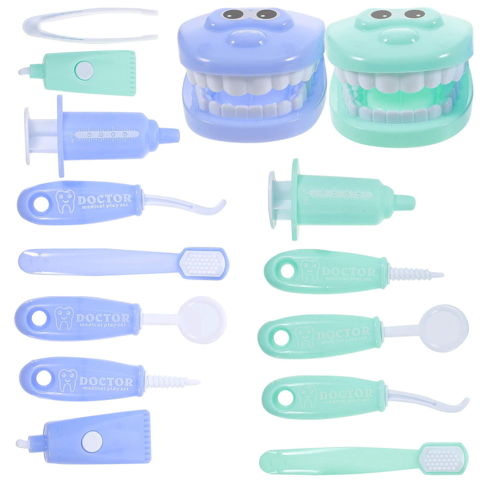 Ensemble de jeu de simulation de dentiste pour enfants, 2 ensembles, Kit de médecin de simulation à la mode avec boîte de rangement, encourage les mains et les yeux