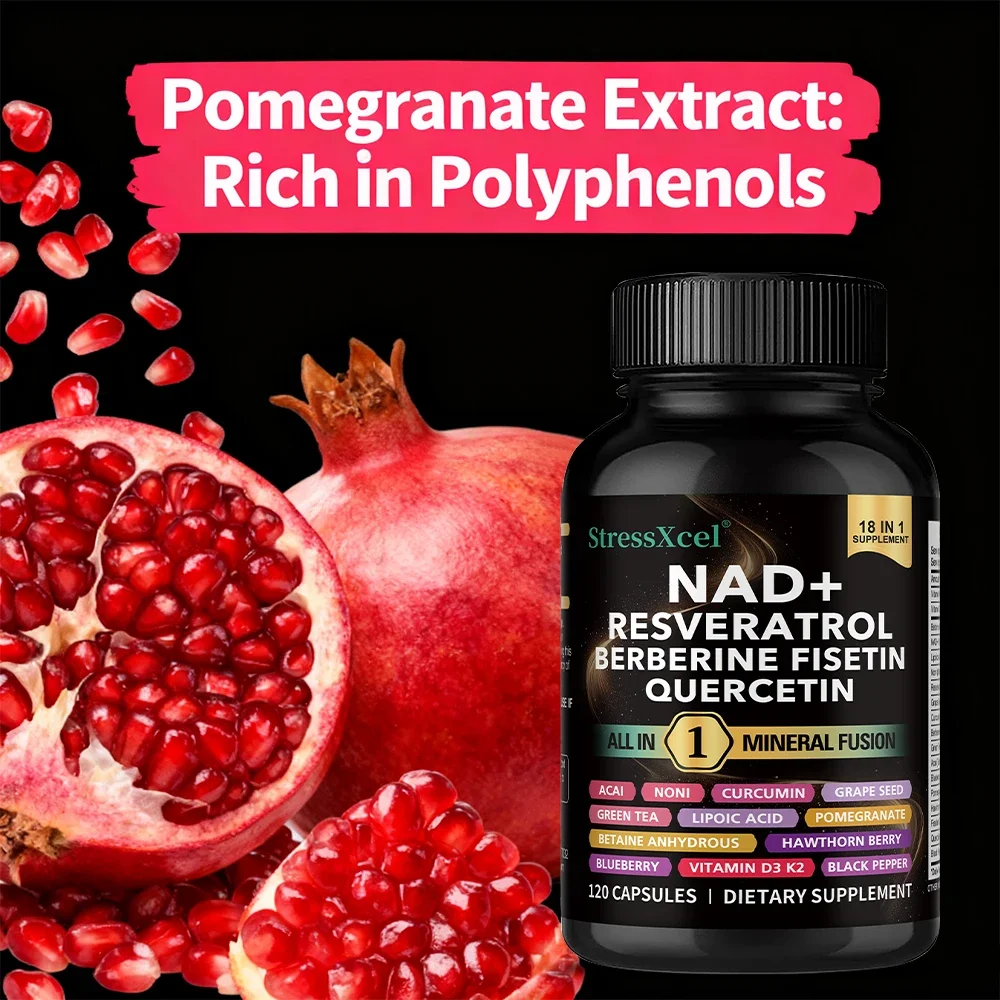 Alternative view of Suplemento NAD+ con Resveratrol - Boost NAD+ Niveles, Energía y Soporte Antienvejecimiento - Absorción Superior, Vegano, 120 Softgels