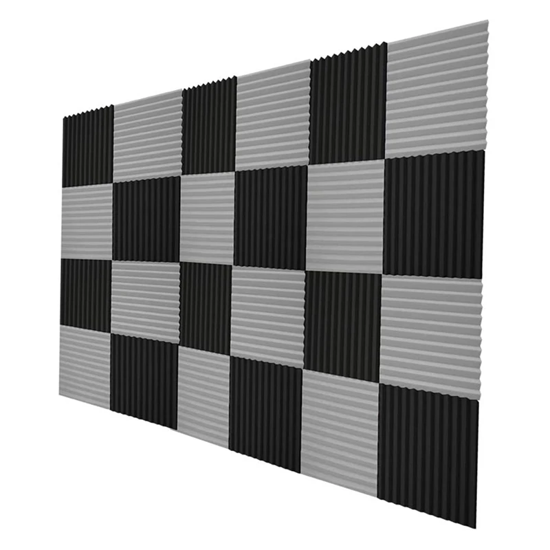 

240 Pcs Acoustic Foam Board,Studio Wedge Tile,Acoustic Foam Soundproof Pyramid Studio Treatment Wall Panel 2.5X30x30cm