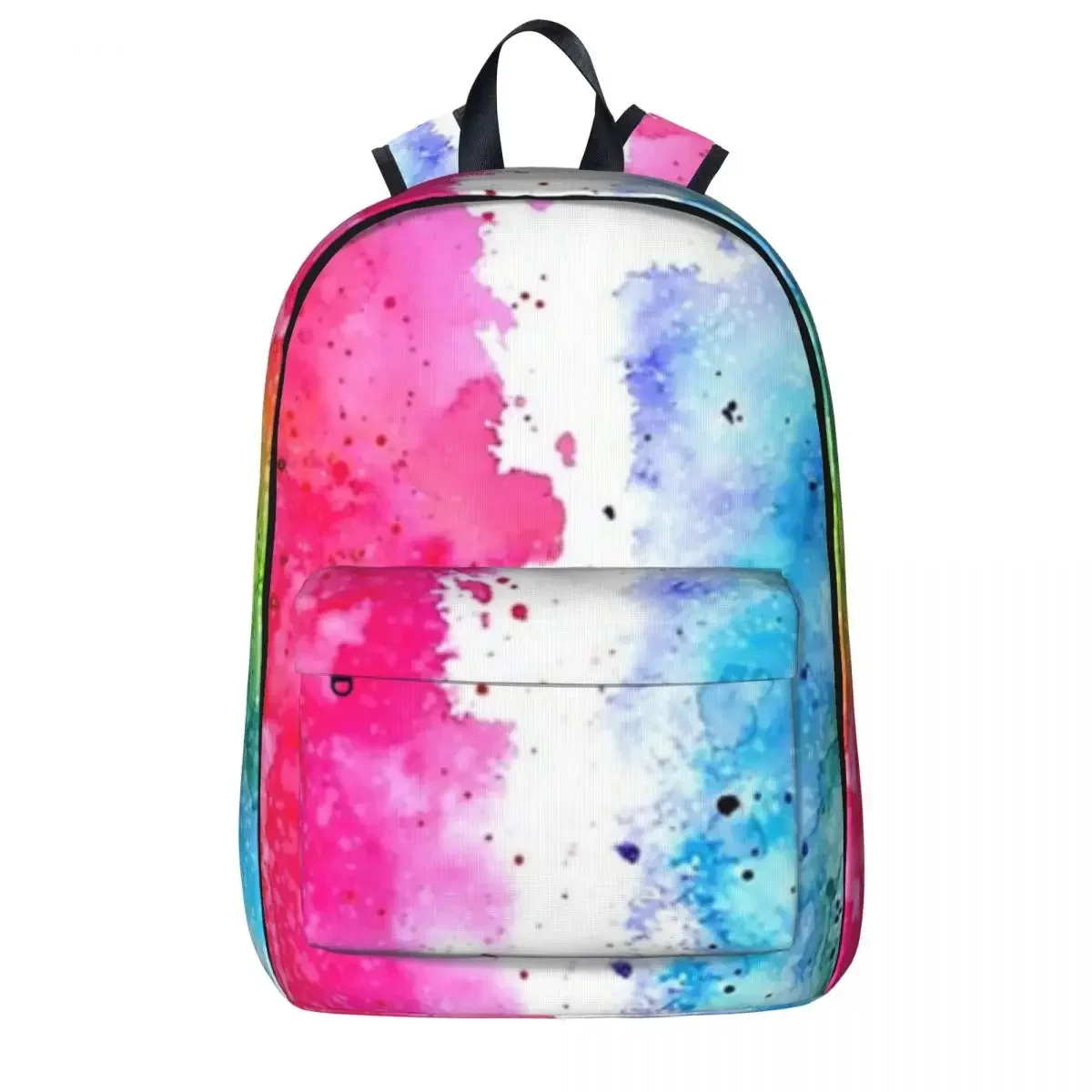 

Paint Splatter Rainbow Woman Backpacks Boys Girls Bookbag Casual Children School Bags Portability Laptop Rucksack Shoulder Bag